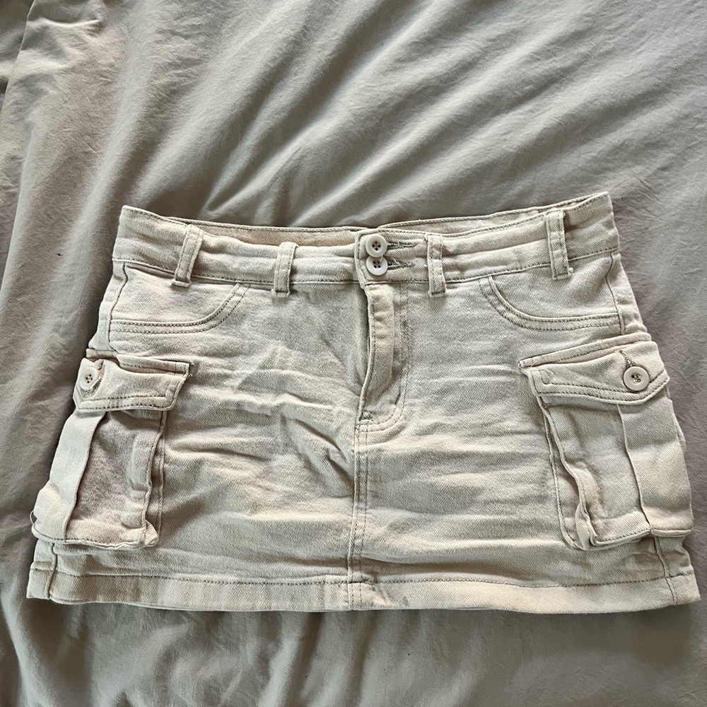 Y2K Women's Tan Cargo mini Skirt